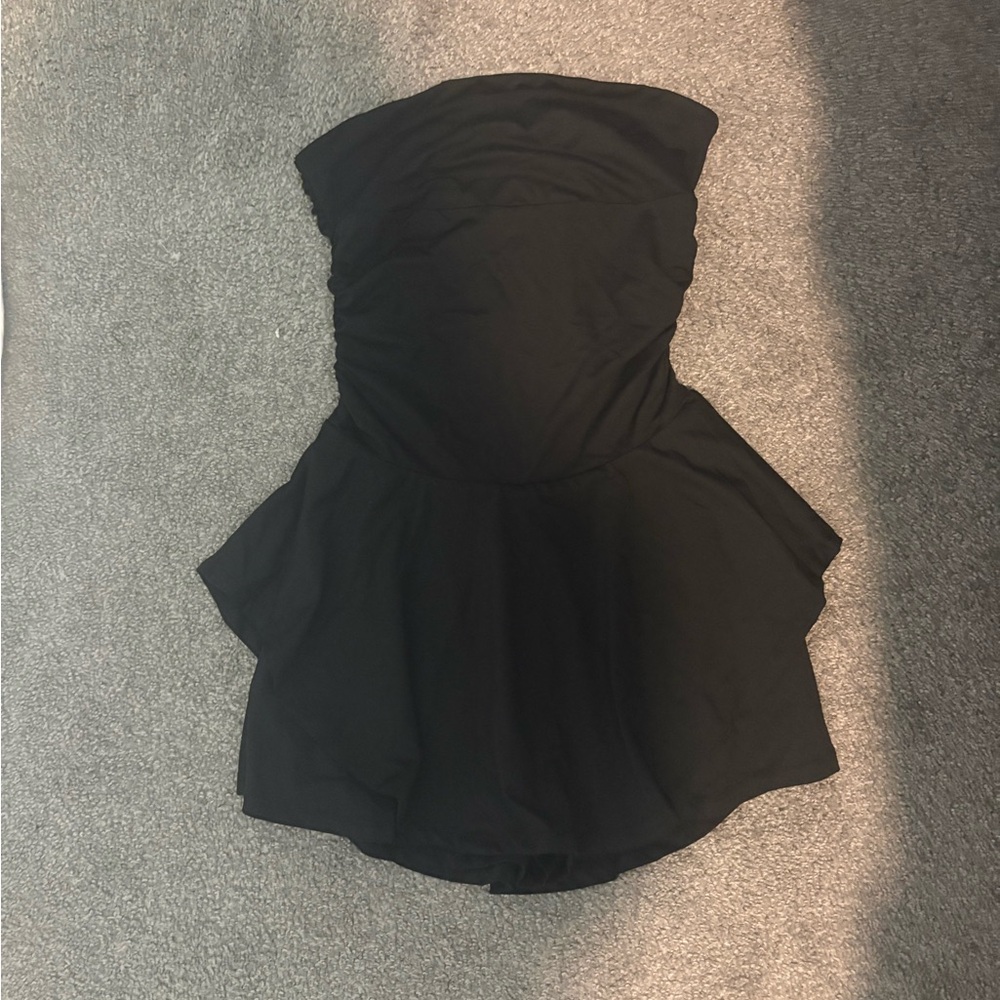 H&M Black Strapless Mini Dress
